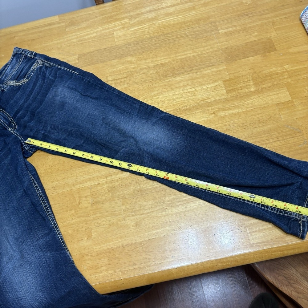 Silver Jeans Womens Size 34 x 31 Suki 17" Dark‎ Blue Bootcut - Picture 9 of 14